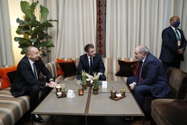 Пашинян, Макрон и Алиев встретились в Брюсселе