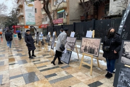 Ապրիլի 24-ին ընդառաջ  Թբիլիսիում Հայոց ցեղասպանության թեմայով ցուցադրություններ են