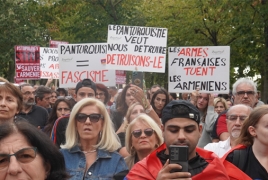 Ֆրանսահայերը ցույց են արել Փարիզում․ Մոտ 20 քաղգործիչ է աջակցել