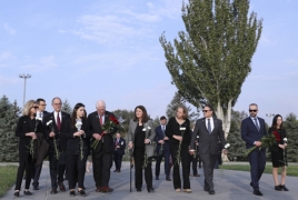 Members of Congress visit Armenian Genocide memorial in Yerevan
