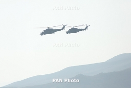 Russian motorized riflemen, pilots hold drills in Armenia