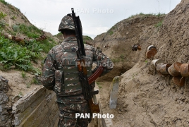 Azerbaijan targets village tractor in Nagorno Karabakh