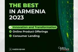 Ameriabank wins big in Global Finance World’s Best Digital Bank Awards 2023