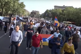 Peaceful march starts in Yerevan to support Ruben Vardanyan