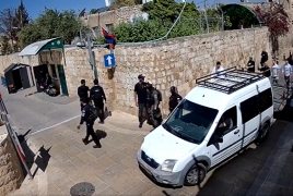 Israelis, police filmed entering historic Armenian garden in Jerusalem