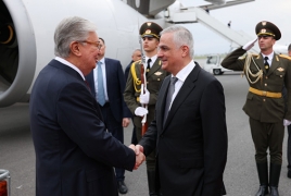Kazakh President arrives in Armenia