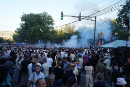 Some 100 detained as protesters, police clash in Yerevan