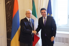 Аrmenian NA Speaker discusses POWs issue with Italian lawmakers