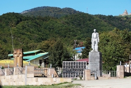 Azerbaijan destroys Artsakh’s Vank village memorial, khachkar