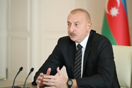 Aliyev repeats 'Western Azerbaijan' claims at Baku forum