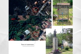 Azerbaijan continues to erase WWII monuments in Artsakh
