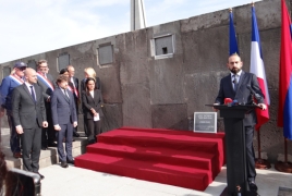 Admiral du Fournet plaque unveiled at Tsitsernakaberd