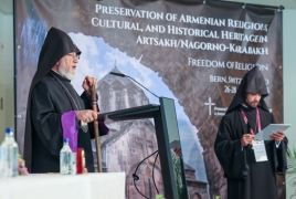 Catholicos warns of heritage destruction at Bern conference