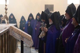 Church prays for captives, imprisoned clergy, Samvel Karapetyan