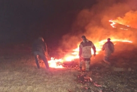 Ճամբարակ-Թթուջուր հատվածում հրդեհը հասել է «Հայանտառի» տնտեսություններին