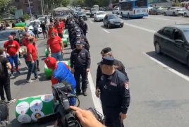 Against Everyone holds barrel-rolling protest