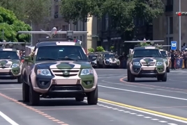 Armenia showcases drones, Bastion vehicles