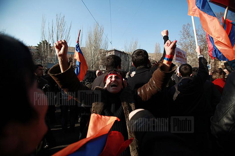 Armenian opposition protests in Yerevan