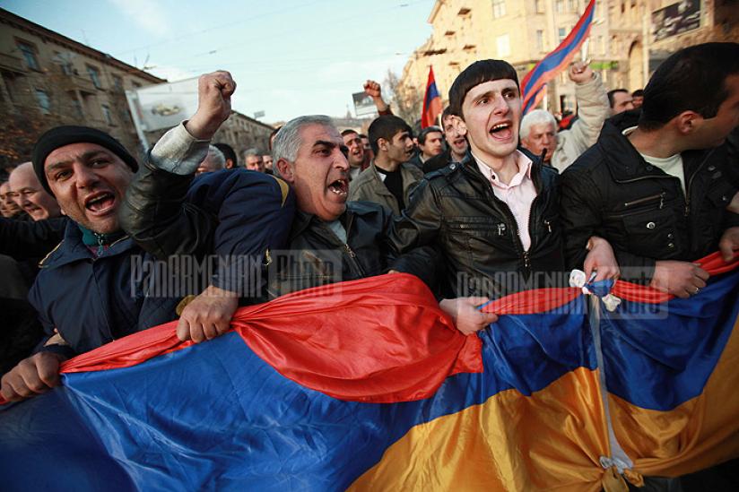 Акции протеста армянской оппозиции в Ереване