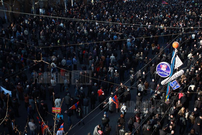 Ընդդիմության բողոքի ցույցերը Երևանում
