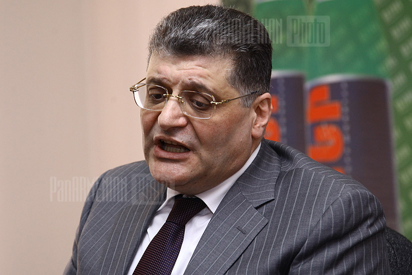 Press conference of Aram Karapetyan