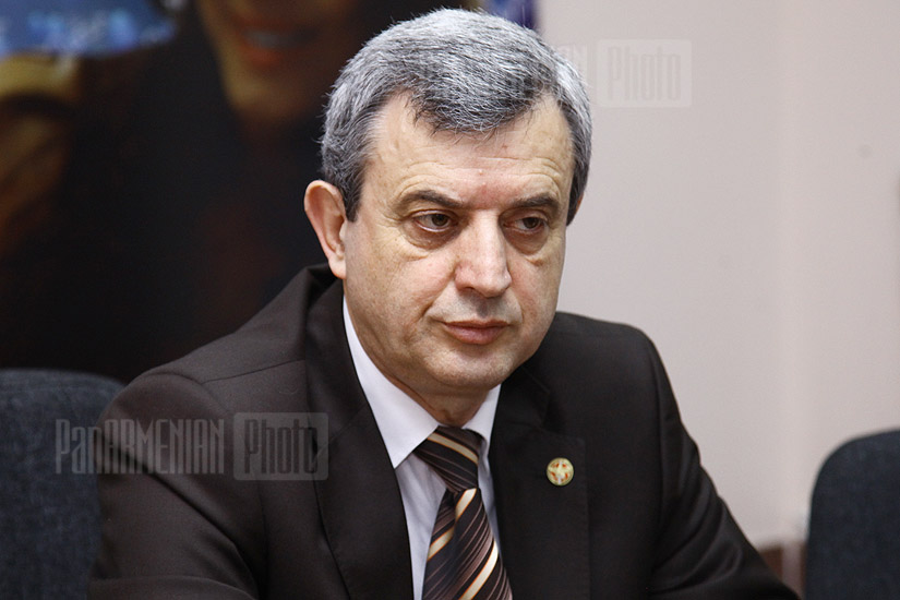 Press conference of Gagik Minasyan
