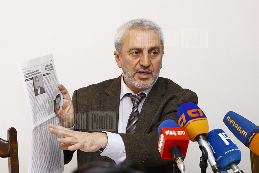 Press conference of Aram Manukyan