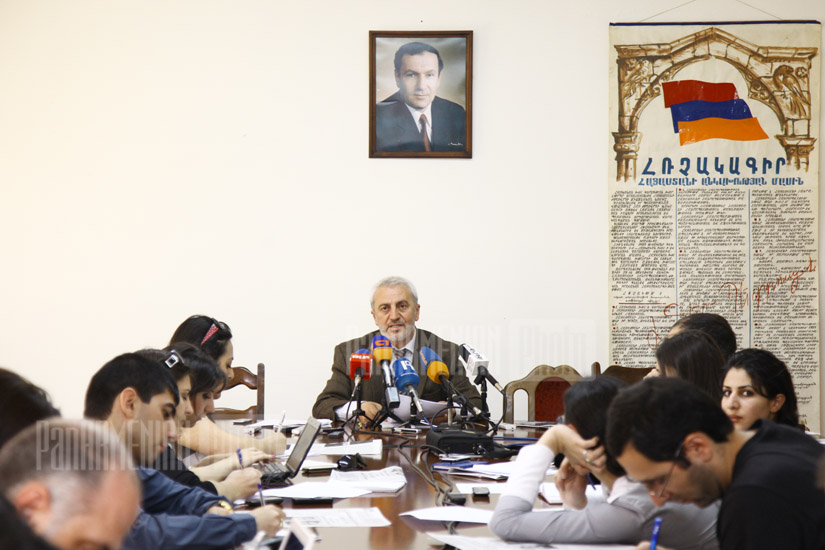 Press conference of Aram Manukyan