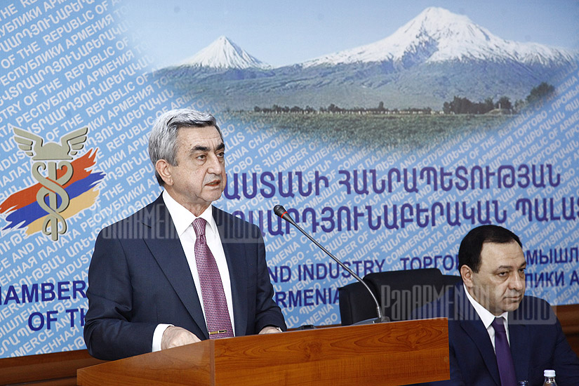 Սերժ Սարգսյանը այցելել է Հայաստանի Առևտրաարդյունաբերական պալատ