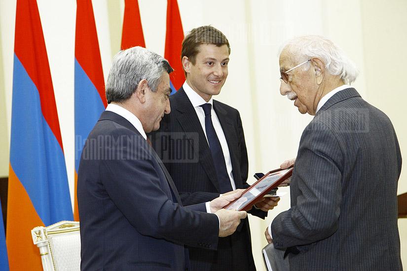 Գիտության, մշակույթի ու արվեստի գործիչները պարգևատրվել են Հայաստանի նախագահի մրցանակով