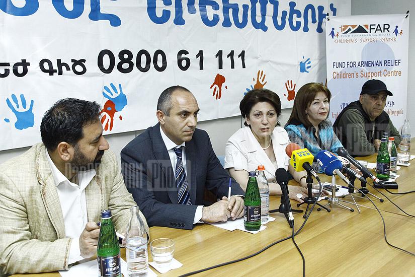 Press conference at Fund for Armenian Relief Children's Support Centre