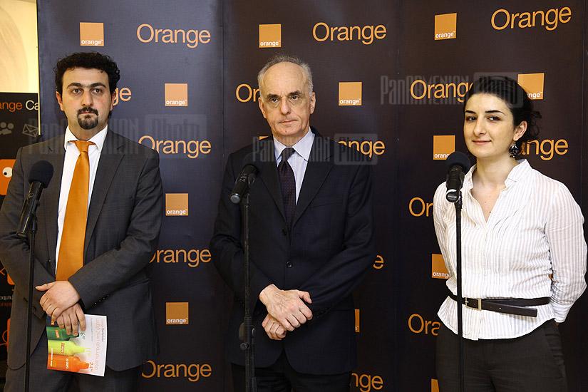 Press conference at Orange Armenia about their new Internet tariffs
