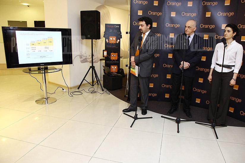 Press conference at Orange Armenia about their new Internet tariffs
