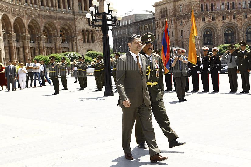 RA Prime Minister Tigran Sargsyan attends the parade dedicated to Poqr Mher Military Educational Complex anniversary 