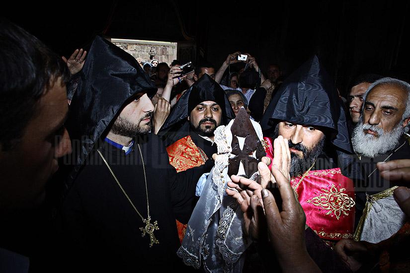 Holy Lance transferred from Holy Echmiadzin to Geghard for the first time in 200 years