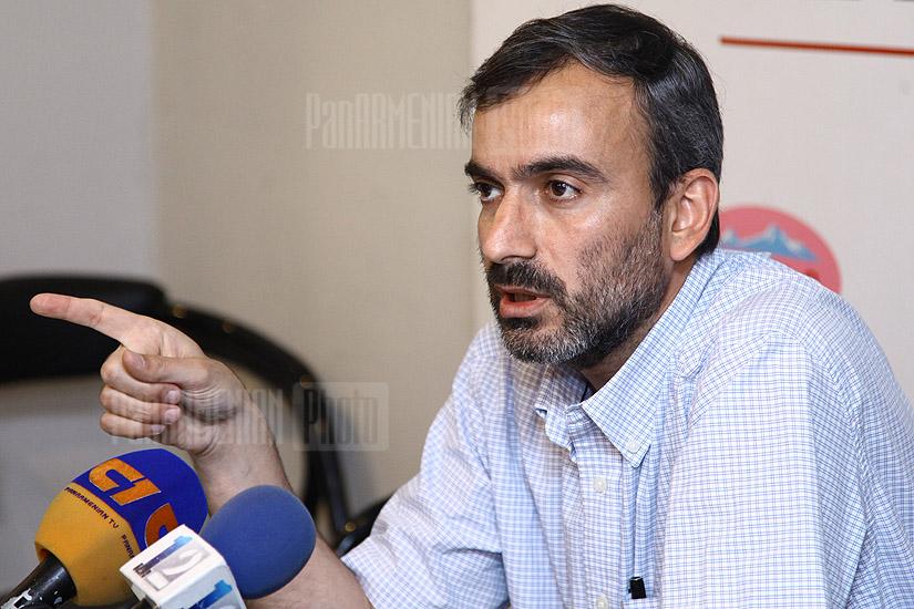Press conference of Zhirayr Sefilyan, leader of the Miatsum national initiative