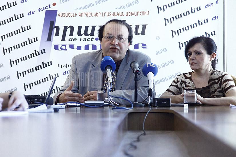 Press conference of the president of the Union of Political Scientists Hmayak Hovhannisyan
