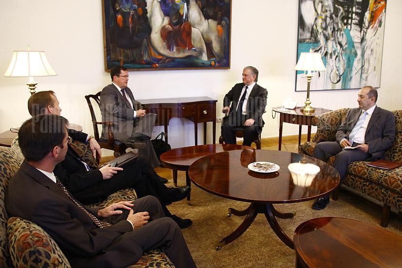 RA FM Edward Nalbandian receives the Deputy Assistant Secretary of State in the Bureau of Democracy, Human Rights and Labor, at the United States Department of State Thomas Melia