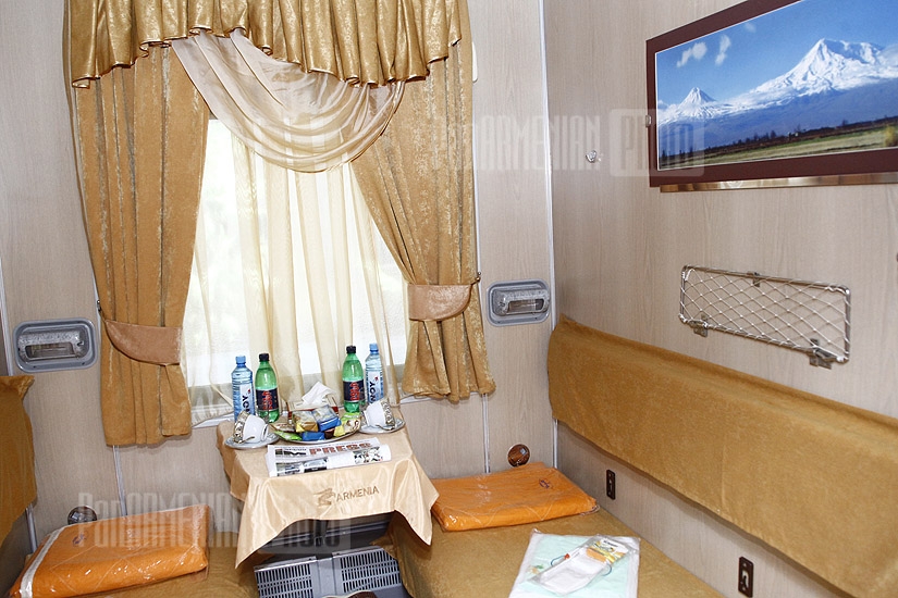 Yerevan-Batumi-Yerevan passenger train departs from Yerevan