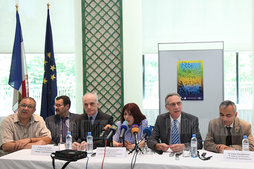 Посвященная Дню музыки пресс-конференция в посольстве Франции в Армении