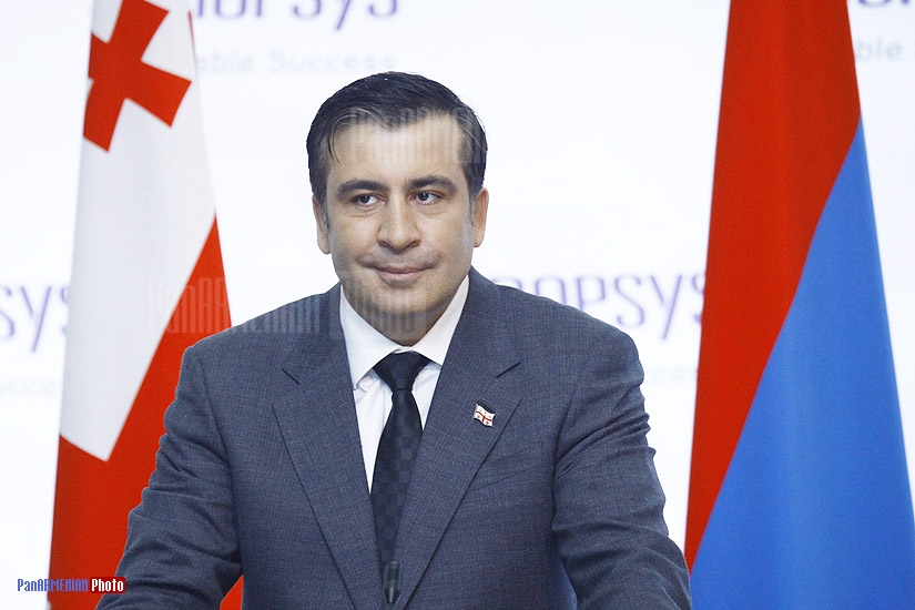 Mikheil Saakashvili at Synopsys Armenia
