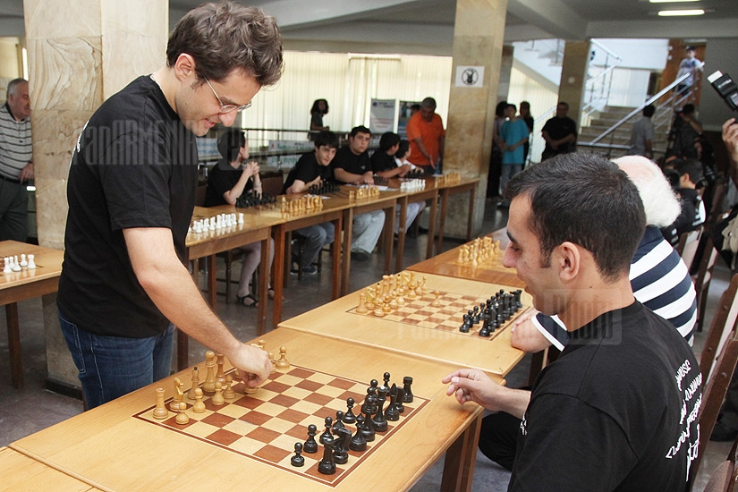 Chess master Levon Aronyan takes part in 