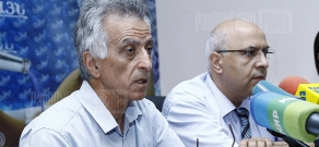 Press conference of Armenia's Green Union Chairman Ashot Sanasaryan and ARFD MP Ashot Yeghiazaryan
