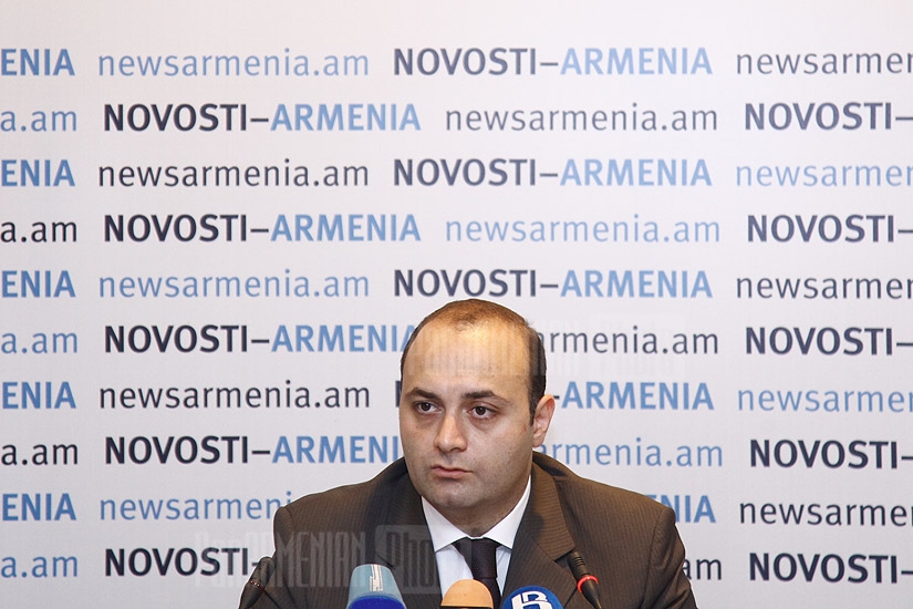 Press conference of Armenian Development Agency Robert Harutyunyan