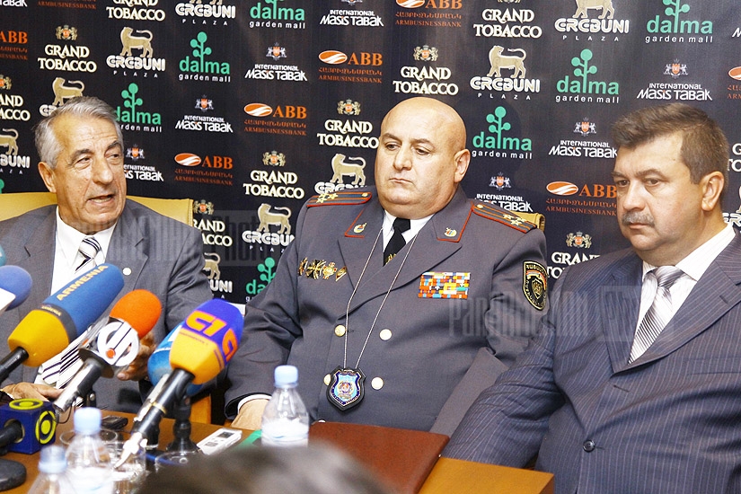 Press conference of the President of the International Police Association Michael Odysseus, IPA Secretary General George Katsaropoulos and President of the Police Association of the Russia Alexey Gankin 