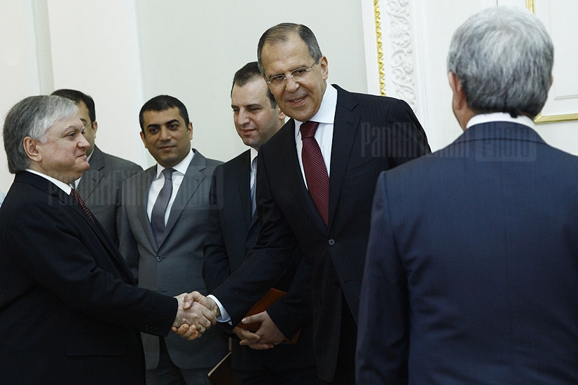 Встреча президента Армении Сержа Саркисяна с главой МИД РФ Сергеем Лавровым