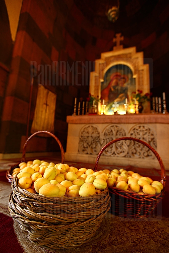 Церемония освящения абрикосов во время открытия фестиваля Золотой абрикос