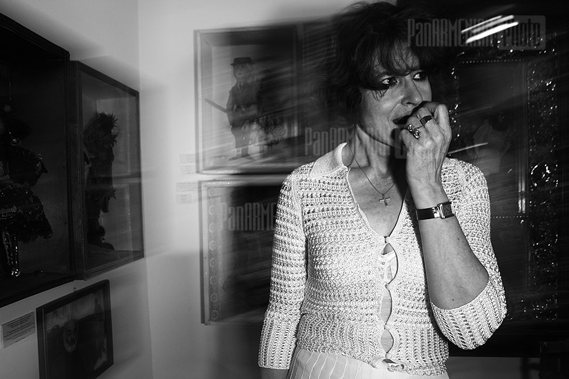 French actress Fanny Ardant visits museum of Sergei Parajanov