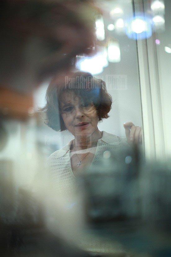 French actress Fanny Ardant visits museum of Sergei Parajanov