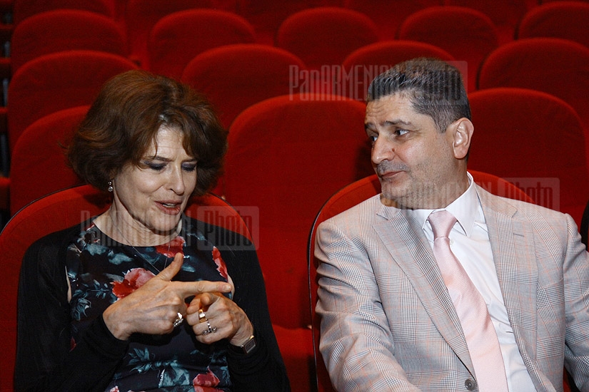  French actress Fanny Ardant and RA PM Tigran Sargsyan